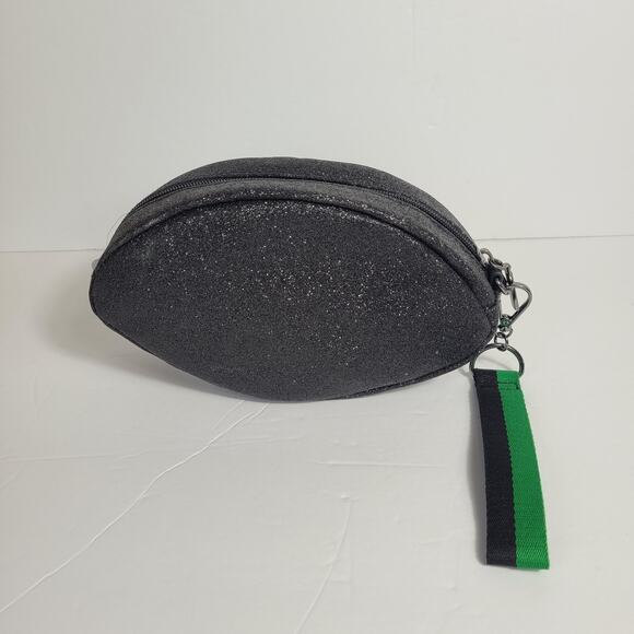 Bath & Body Works Eyeball Clutch Glittery Black Green Gems Cosmetic Bag NWT - Picture 3 of 11